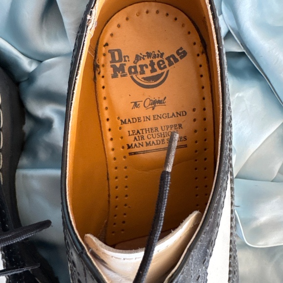 Dr. Martens Bex Brogue Shoes Black White Wingtip Oxford England US •M 8,W10. main image 6